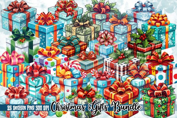 Christmas Gifts Sublimation Clipart PNG: Illustrations Review