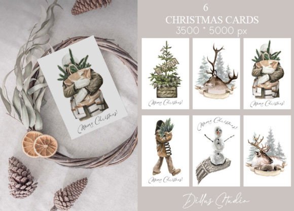 Christmas Postcards: Illustrations for Sellers