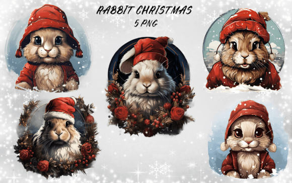Christmas Rabbit Sublimation Bundle: Illustrations Review