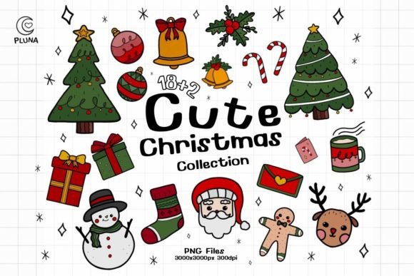Cute Christmas Collection PNG: Festive Illustrations