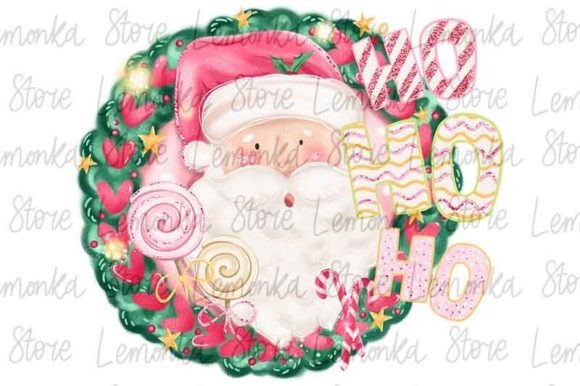 Girly Christmas Ho-Ho-Ho Santa Claus PNG: Illustrations Review