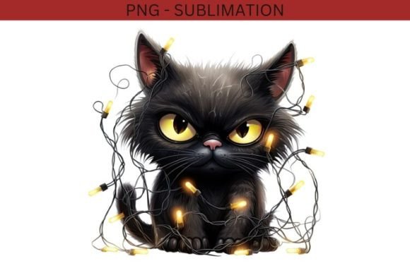 Grumpy Cat Lights: Festive Illustrations
