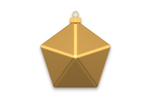 Polygonal Christmas Bauble 3d Illustrations