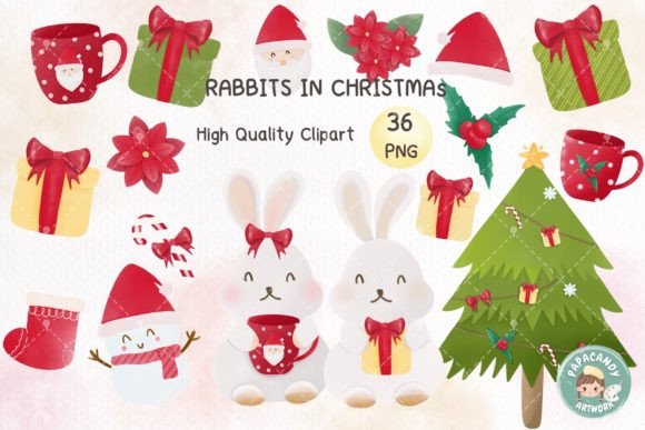 RABBITS in CHRISTMAS Illustrations Review