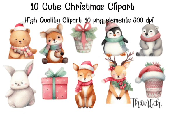 Review: 10 Cute Christmas PNG Illustrations