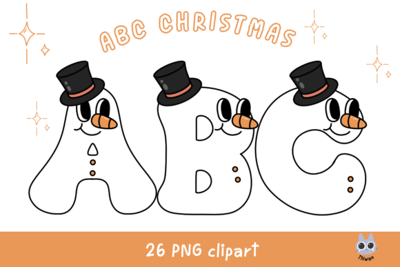 Review: Christmas Alphabet Snowman Retro Font