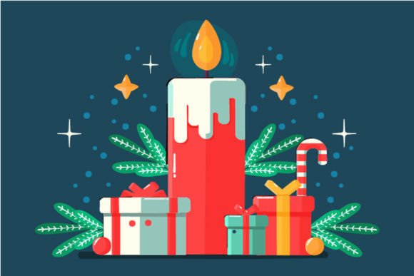 Review: Christmas Candle Background Illustrations