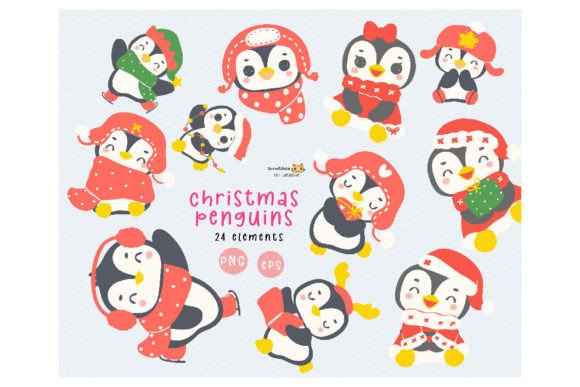 Review: Christmas Penguin Clipart Set for Embroidery