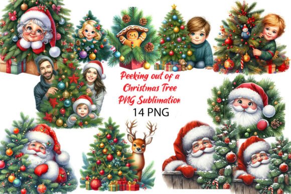 Review: Peeking out of a Christmas Tree PNG for Embroidery