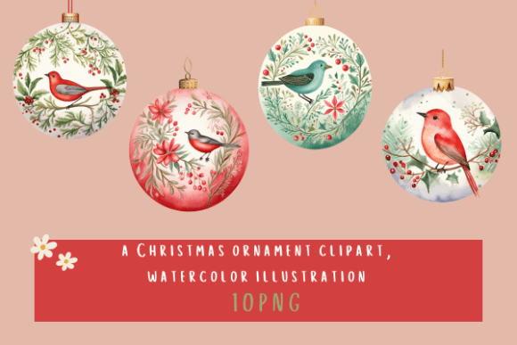 Reviewing Watercolor Christmas Ornament Clipart for Embroidery