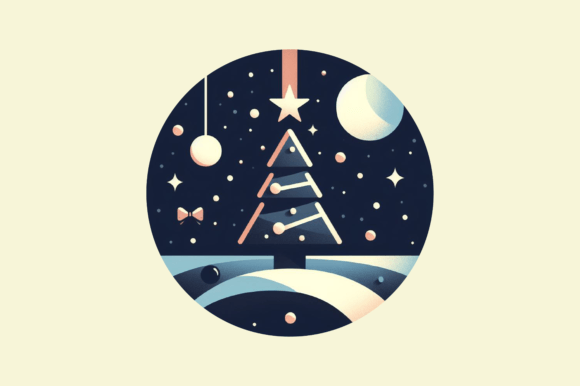 Round Christmas Landscape Illustrations Review