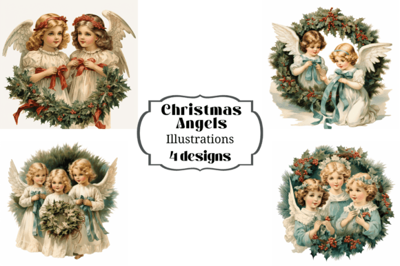 Victorian Christmas Angels Illustrations Review