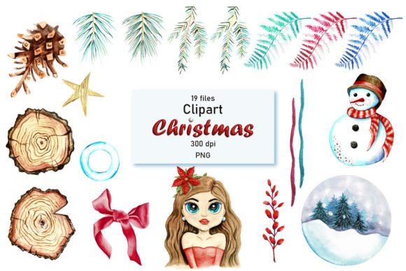 Watercolor Christmas Clipart PNG Review