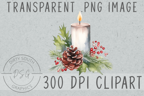 Watercolor Winter Christmas Decor Illustrations